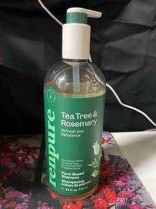 lot 2070 image: Renpure Plant Based Tea Tree and Rosemary Refresh and Rebalance Shampoo - Soothes Dry Scalp - Delivers Moisture and Shine - Rids Hair of Grime - Dye Free - Recyclable, Pump Bottle Design - 24 fl oz
