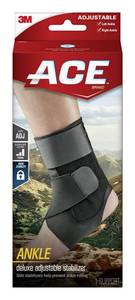 lot 2125 image: ACE Brand Deluxe Adjustable Ankle Stabilizer, Firm Stabilizing Support for Weak, Sore or Injured Joints, Adjustable Ankle Brace, Breathable, One Size Fits Most