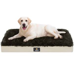 lot 2135 image: Veehoo Inflatable Large Dog Bed, Orthopedic Dog Bed with Waterproof Air Mattress, Washable Dog Bed with Bolster and Anti-Slip Bottom for Travel Camping, Dark Gray, Large