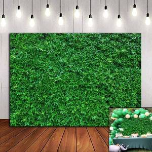 lot 2138 image: Spring Safari Grass Photography Backdrop Wedding Birthday Party Supplies Banner 7x5ft Vinyl Greenery Leaves Photo Background