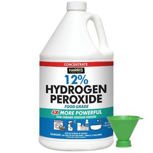 lot 2188 image: HARRIS 12% Concentrated Food Grade Hydrogen Peroxide, 128oz, for Kitchen, Bath, Laundry, Home and Garden with Easy Fill Funnel