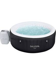 lot 2267 image: Bestway SaluSpa Miami EnergySense AirJet Inflatable Hot Tub Spa 71in x 26in Portable Hot Tub Fits Up to 2-4 Persons Black USED