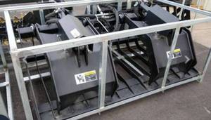 lot 157 image: Unused 72 Inch Hydraulic Rock Grapple Bucket Skid SteerTractor Loader Attachment