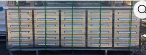 lot 253 image: Unused Steelman 10 Stainless Steel Garage Cabinet Workbench (30 Drawers) - This Storage Cabinet is Perfect For Any Garage, Storage Room, Basement, Hobby Room, Laboratory, or Office