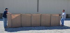 lot 137 image: Unused Barricage System - 5 Compartment 15x3x3ft Steel Reinforced Oversized Barriers To Be Filled w Sand, Dirt or other Aggregate Material to Form Barriers for Flooding, Shooting Range Backstops, Landscaping, Bunkers Etc.
