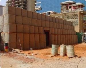 lot 139 image: Unused Barricage System - 5 Compartment 15x3x3ft Steel Reinforced Oversized Barriers To Be Filled w Sand, Dirt or other Aggregate Material to Form Barriers for Flooding, Shooting Range Backstops, Landscaping, Bunkers Etc.