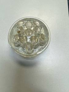 lot 2542 image: Vintage Glass Flower Frogs Paperweight or Pen Holder 9 holes- Good Condition