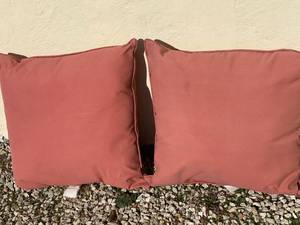 lot 2022 image: (2) piece outdoor pillow set- 24x23x8