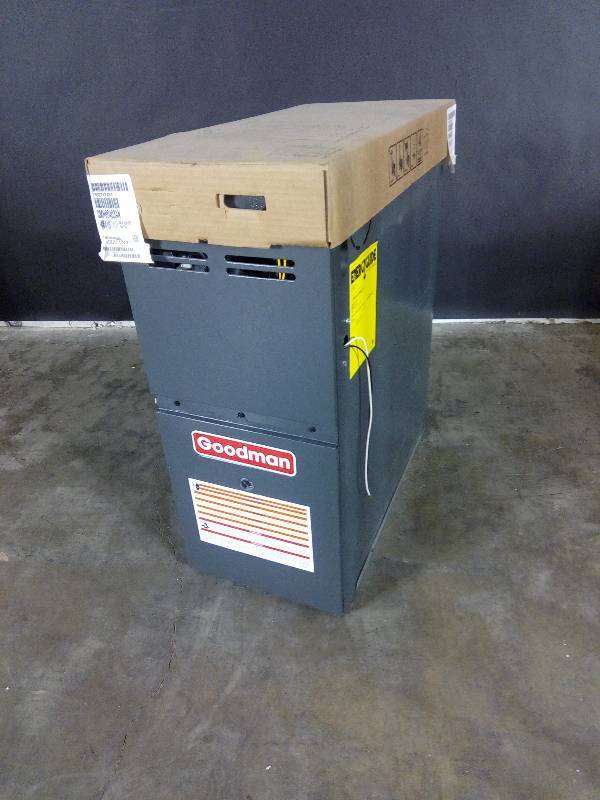 lot 1845 image: Goodman 40,000 Btu Upflow Gmh8 Gas Furnace Gmh80403an & Media Air Cleaner