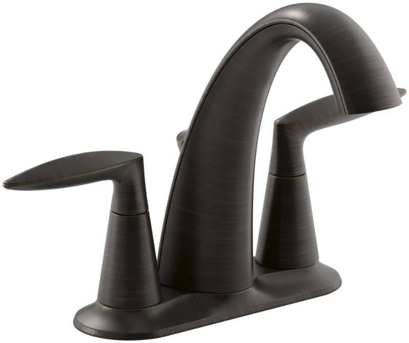 lot 9005 image: KOHLER K-45100-4-2BZ Alteo Centerset Lavatory Faucet, Oil-Rubbed Bronze