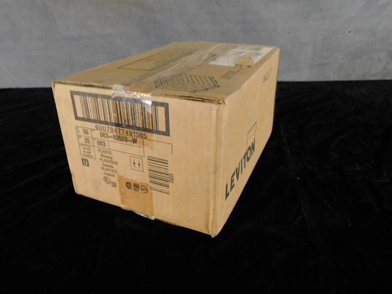 lot 9087 image: Case of Leviton Wall Switch Cover Plates