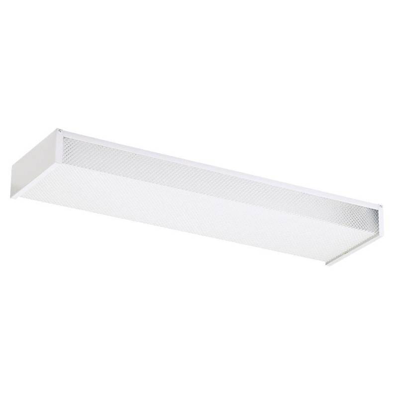 lot 9053 image: Sea Gull Lighting 59136LE-15 2 Two-Light Fluorescent Trim and Chassis in White Finish, White