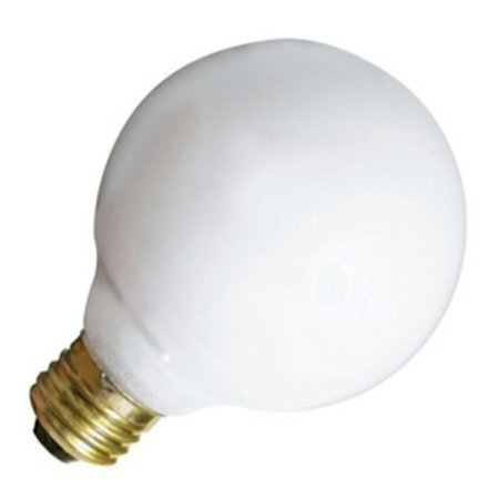 lot 9082 image: Lot of Satco A3641 - 40 Watt Light Bulb - G25 Globe - White - 3,000 Life Hours - 320 Lumens - Medium Base - 130 Volt