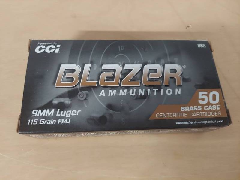 lot 2348 image: Blazer 9mm luger 115 gr ammo