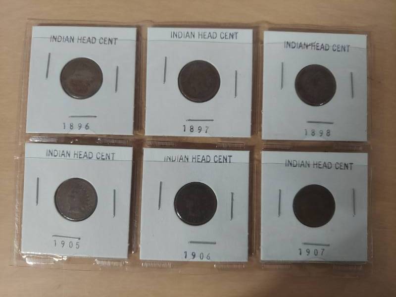 lot 2414 image: 6 Indian Head Cents