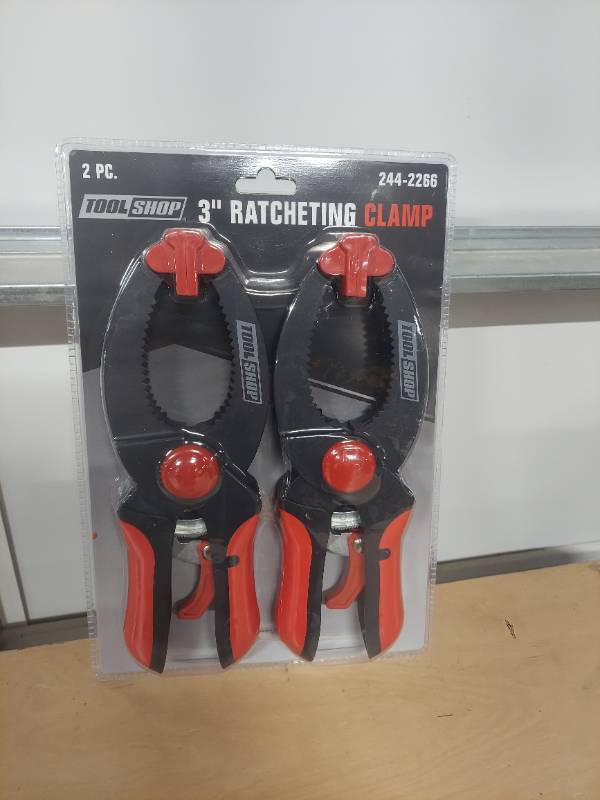 lot 5014 image: 2 Pc Ratcheting Clamp Set - 3in