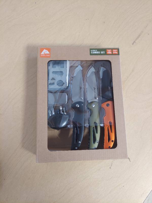 lot 5055 image: Ozark Trail 6 Pieces EDC Folding Knife Set - 7 inches Pocket Knives Set, Aluminum Handle