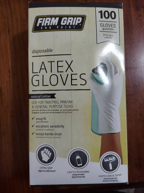 lot 6016 image: universal size 100 ct disposable latex gloves