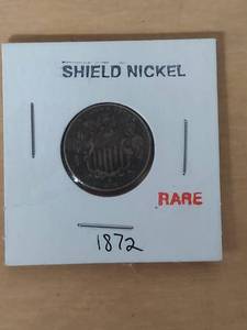 lot 1037 image: 1872 Shield Nickel
