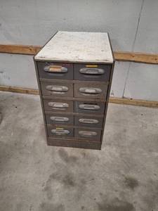 lot 1059 image: File cabinet - Good for small parts in garage