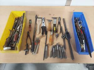 lot 1117 image: 2 bins of tools - large taps