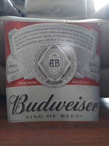 lot 6081 image: Budweiser sign