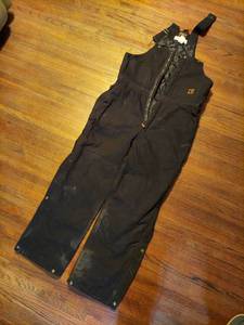 lot 5813 image: Berne sz LT quilted bibs with reinforced knees lightly used