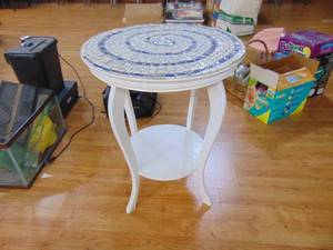 lot 1187 image: Mosaic tiled table - very unique