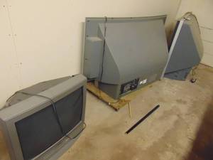 lot 1243 image: 3-TVs - Toshiba, Sony, Sanyo - all believed to work