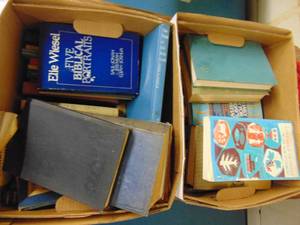 lot 1252 image: Religious books and mechanical Elmo doll