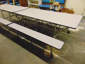 lot 1259 image: Folding double picnic table -  works great