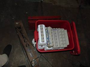 lot 1291 image: Tub full of egg cartons