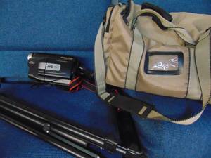 lot 1311 image: JVC compact VHS with bag and tripod