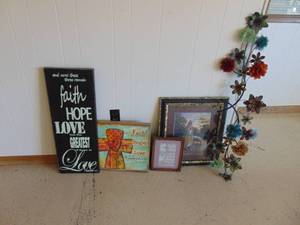 lot 1378 image: Religious themed wall art