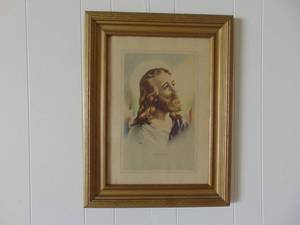 lot 1380 image: Framed Jesus print