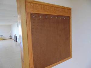 lot 1393 image: Oak framed pegboard