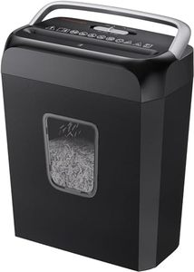 lot 3341 image: Bonsaii Paper Shredder for Home Use,6-Sheet Crosscut Paper and Credit Card Shredder for Home Office with Handle for Document,Mail,Staple,Clip-3.4 Gal Wastebasket(C237-B)