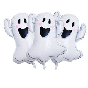 lot 3348 image: HADCKJA Ghost Balloons White Ghost Halloween Balloons Ghost Foil Balloons for Ghost-Themed Party Supplies Decorations Halloween Party Decorations Balloons Party Sets-3pcs
