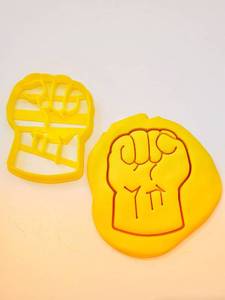 lot 3354 image: T3D Cookie Cutters Hulk Fist Cookie Cutter, Suitable for Cakes Biscuit and Fondant Cookie Mold for Homemade Treats, 2.74Inch x 3.42Inch x 0.55Inch