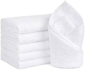 lot 3367 image: Orighty 5-Pack White Hand Towels - Quick Drying & Absorbent Microfiber Gym Towels 16x28 inches - Lightweight & Thin White Yoga Towels - Multi-Purpose Camping Towels for SPA, Hotel & Bathroom