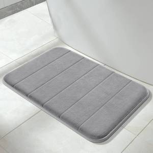 lot 3369 image: Yimobra Memory Foam Bath Mat Rug, 24 x 17 Inches, Comfortable, Soft, Non-Slip, Super Absorbent, Quick Drying Bathroom Rug for Floor, Tub & Shower, Machine Washable, Thick, Grey