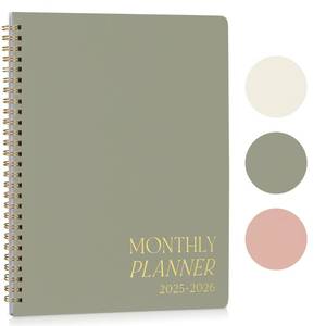 lot 3385 image: Beautiful 2025-2026 Monthly Planner and Calendar Book - To Do List Notebook That Easily Organizes Your Tasks to Boost Productivity - Runs From January 2025 Until December 2026