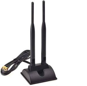 lot 3391 image: TECHTOO WiFi Antenna Dual Band 2.4GHz - 5.8GHz with RP-SMA Connector Magnetic Base for Wireless Network Router - USB Adapter - PCI PCIe Cards - Signal Booster - Access Point - Wireless Range Extender