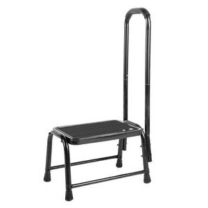 lot 3403 image: Leekpai Step Stool with Handle for Adults Seniors Heavy Duty Holds 350 lbs.Stepping Stool for Elderly Adults, Attractive Black for Kitchen