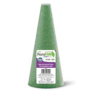 lot 3423 image: FloraCraft FloraFoam Cone 3.7 Inch x 8.9 Inch Green 2 Pack