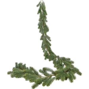 lot 3445 image: DearHouse 6Ft Artificial Pine Christmas Garland Winter Greenery Garland for Holiday Season Mantel Fireplace Table Runner Centerpiece Decor (Green)