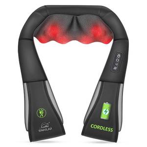 lot 3446 image: Snailax Cordless Massager - Shiatsu Neck and Shoulder Massager with Heat, FSA HSA Eligible, Portable, Lumbar, Foot Electric Massage Pillow, Christmas Gift