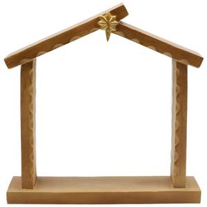 lot 3458 image: Comfy Hour 9 Nativity Creche with Star On Roof Figurine, Christmas Manger Decor, Religious Christmas Figures, Traditional Holy Family Set