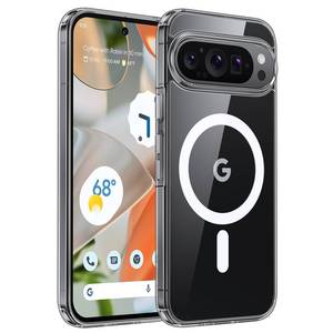 lot 3461 image: TAURI for Google Pixel 9 CasePixel 9 Pro Case, Compatible with Magsafe, Military-Grade Protection, Yellowing Resistant, Scratch-Resistant Back, Shockproof Slim Phone Case for Pixel 99 Pro, Clear