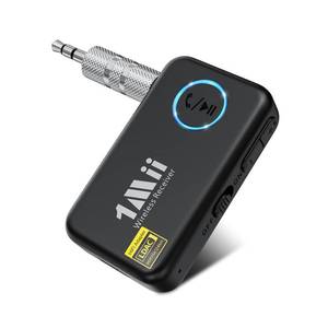lot 3476 image: 1Mii LDAC Bluetooth Aux Adapter for Car, Wireless Bluetooth 5.3 Receiver with Volume Control, 8H Battery Life, Hands Free Calls, Use in CarHome StereoWired HeadphonesSpeaker